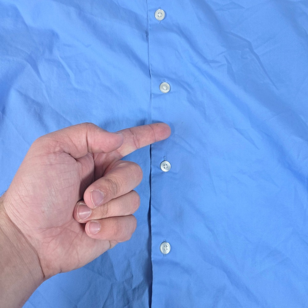 Kenneth Cole Dress Shirt Light‎ Blue Button Down Long Sleeve Menswear - Picture 4 of 13